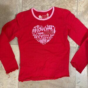 kids size 7 long sleeve love shirt
